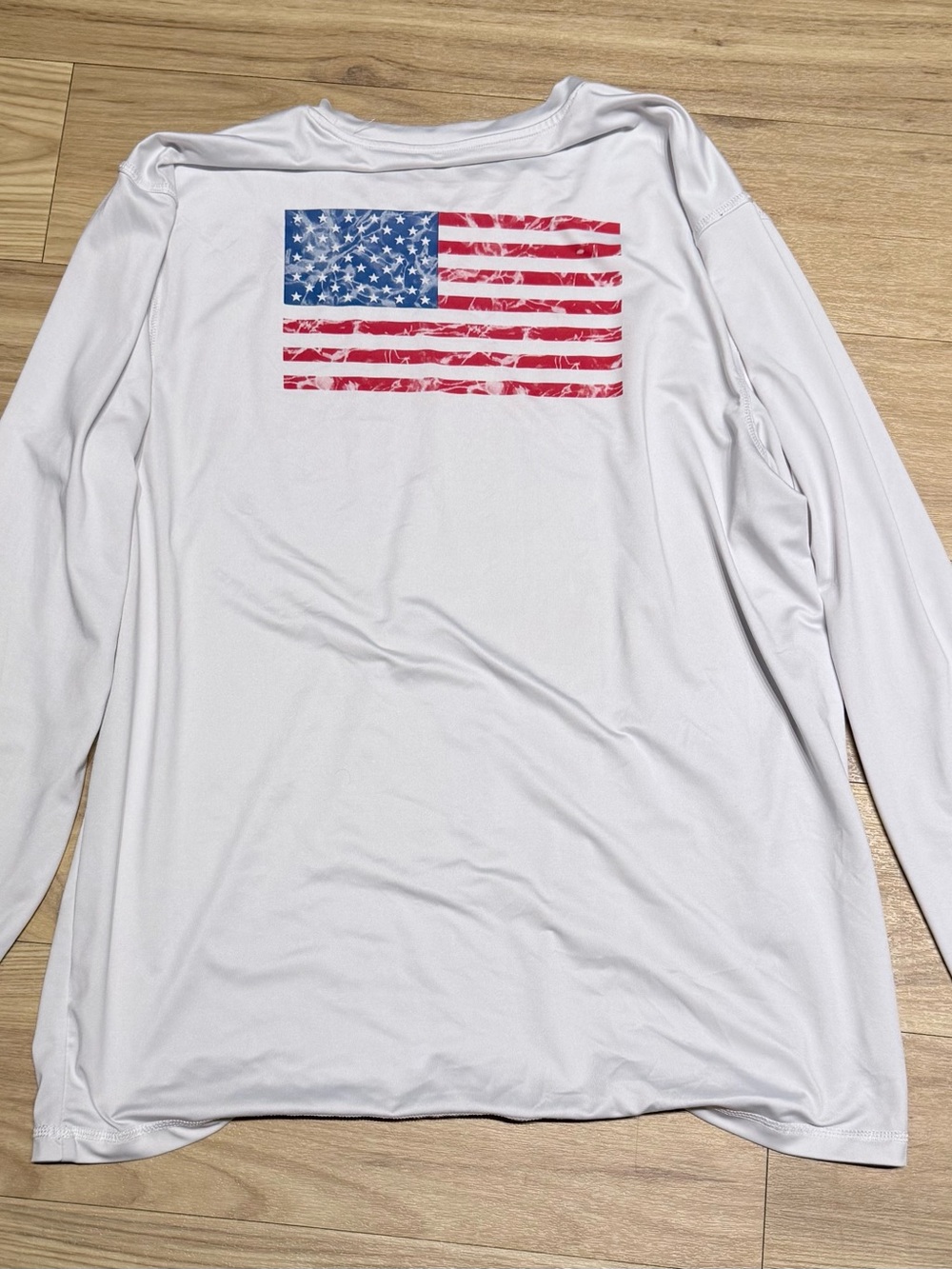 Silver Bait USA Logo Long Sleeve Shirt - White Fishing Shirt performance MEN MED